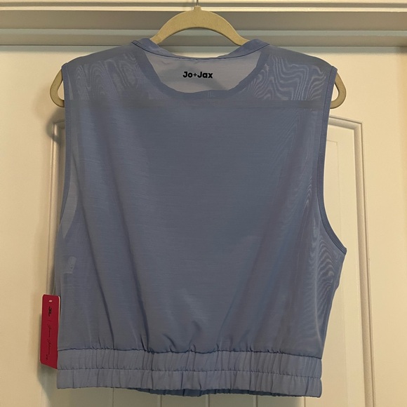 Jo+Jax Jenna Fairfax Crop Top Iris Blue Large – Dance Activewear Sleeveless NWT - Picture 5 of 10